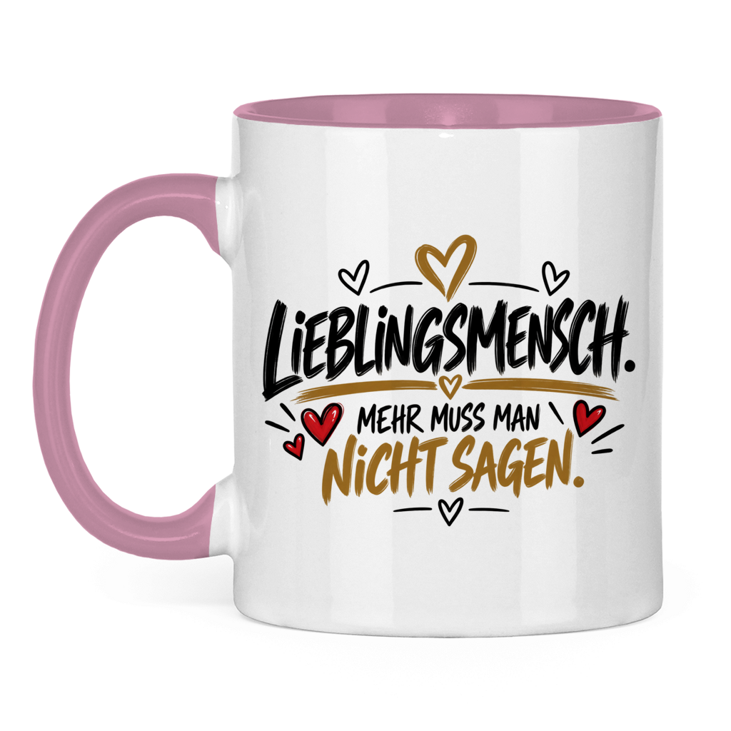 Lieblingsmensch Tasse „Mehr muss man nicht sagen“ – Geschenk mit Herz