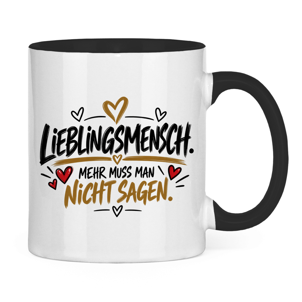 Lieblingsmensch Tasse „Mehr muss man nicht sagen“ – Geschenk mit Herz