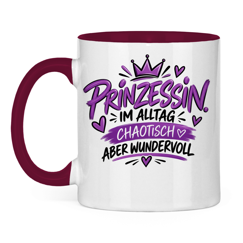 Tasse „Prinzessin im Alltag – chaotisch aber wundervoll“ – Lustige Geschenkidee