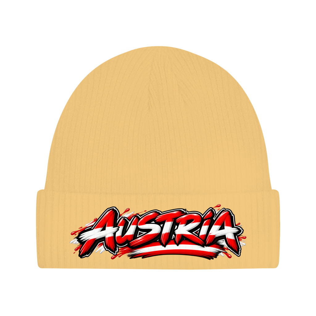 Österreich Beanie aus Bio-Baumwolle – Austria