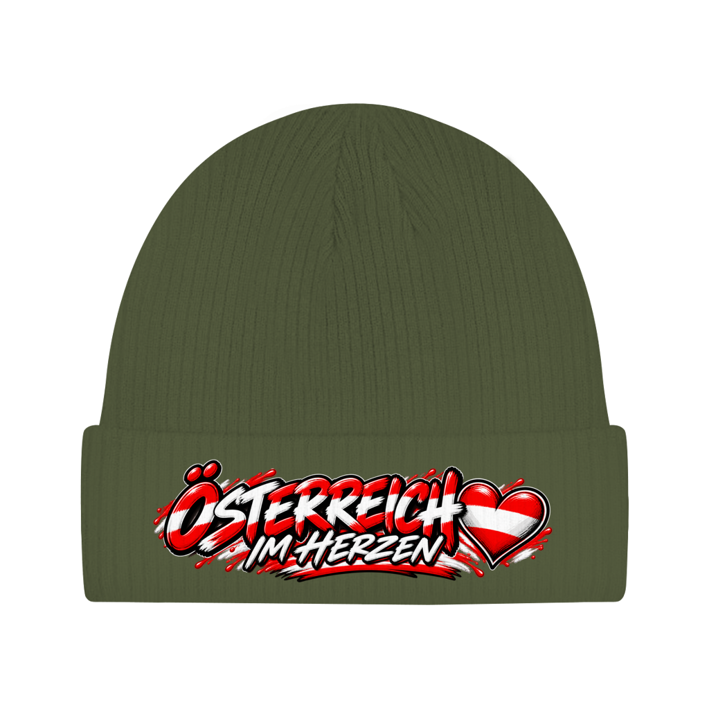 Österreich Beanie aus Bio-Baumwolle – Österreich im Herzen