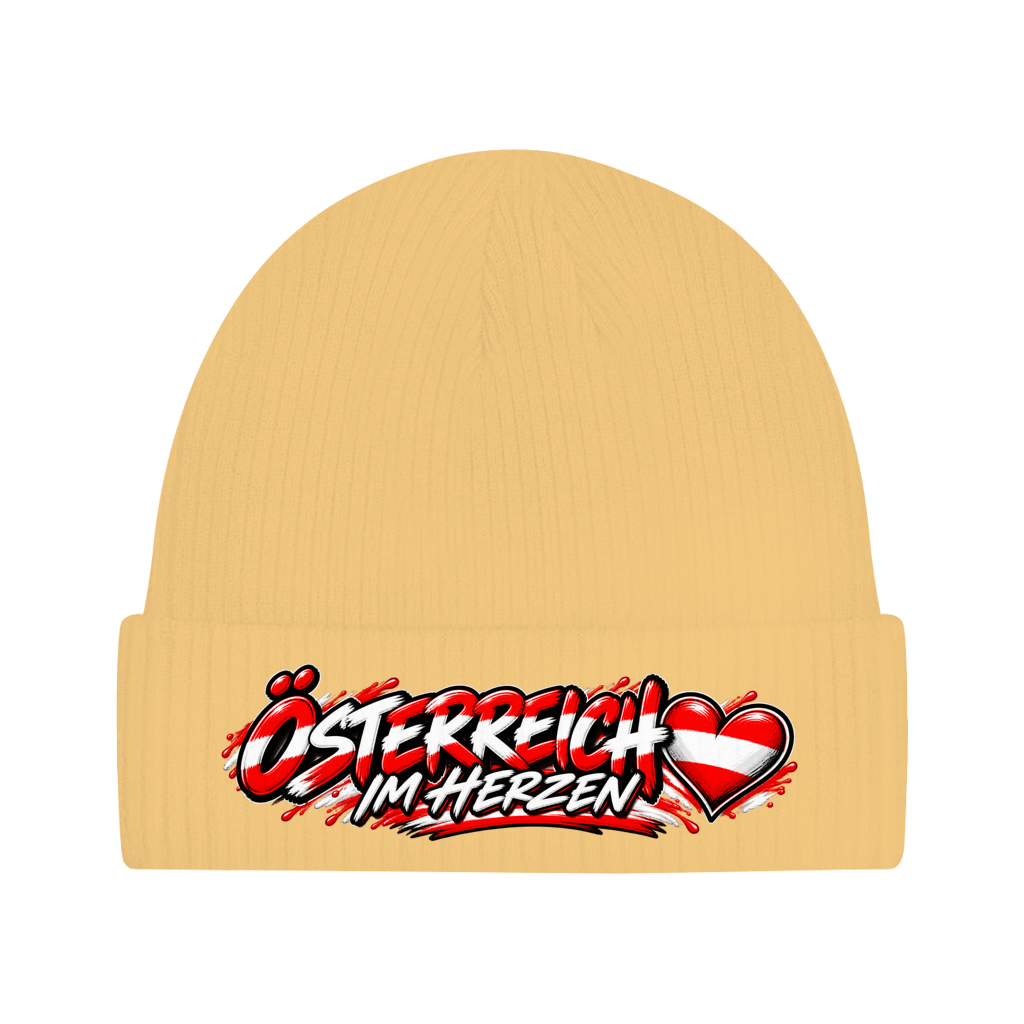 Österreich Beanie aus Bio-Baumwolle – Österreich im Herzen