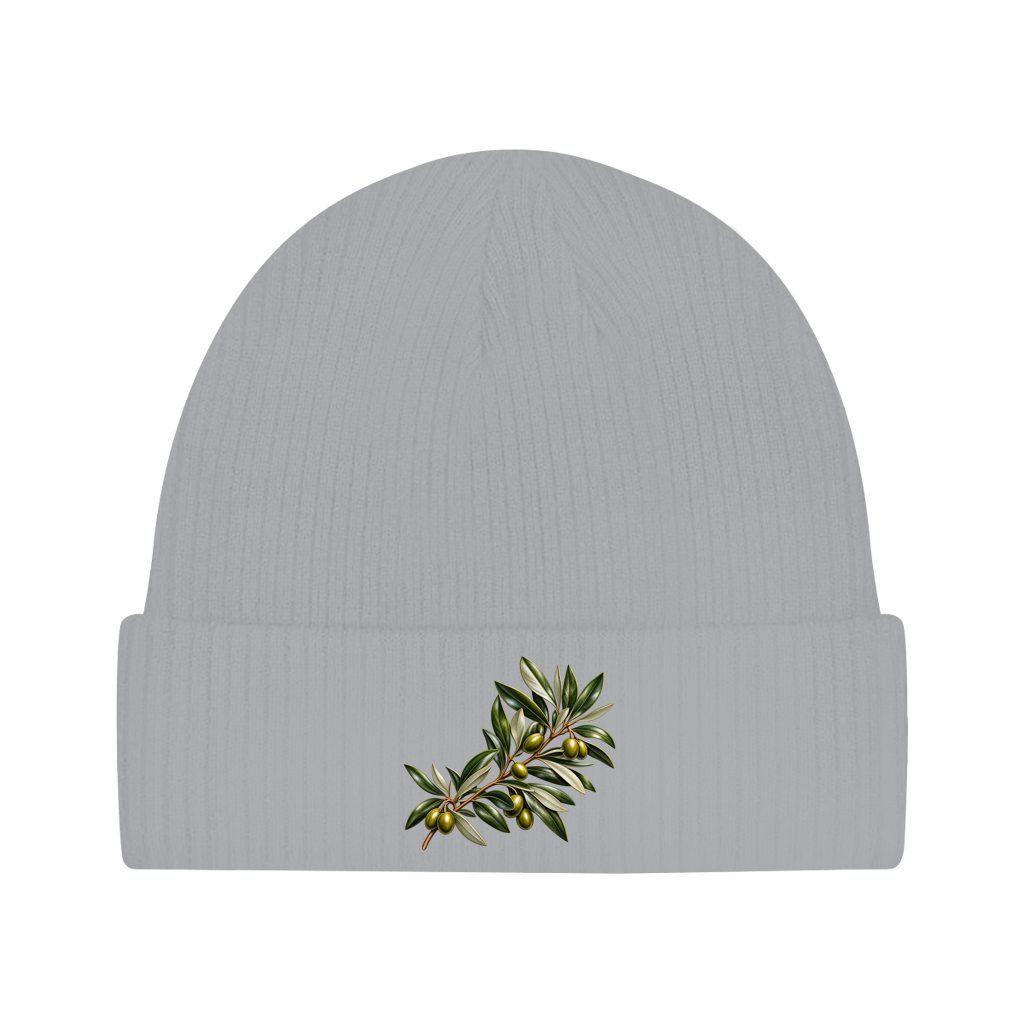 Beanie aus Bio-Baumwolle - Olivenzweig