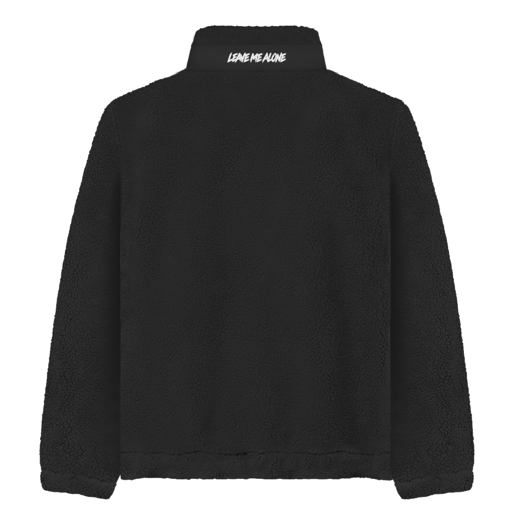 Please Leave Me Alone Sherpa Jacke – Unisex Statement Fleece Jacke