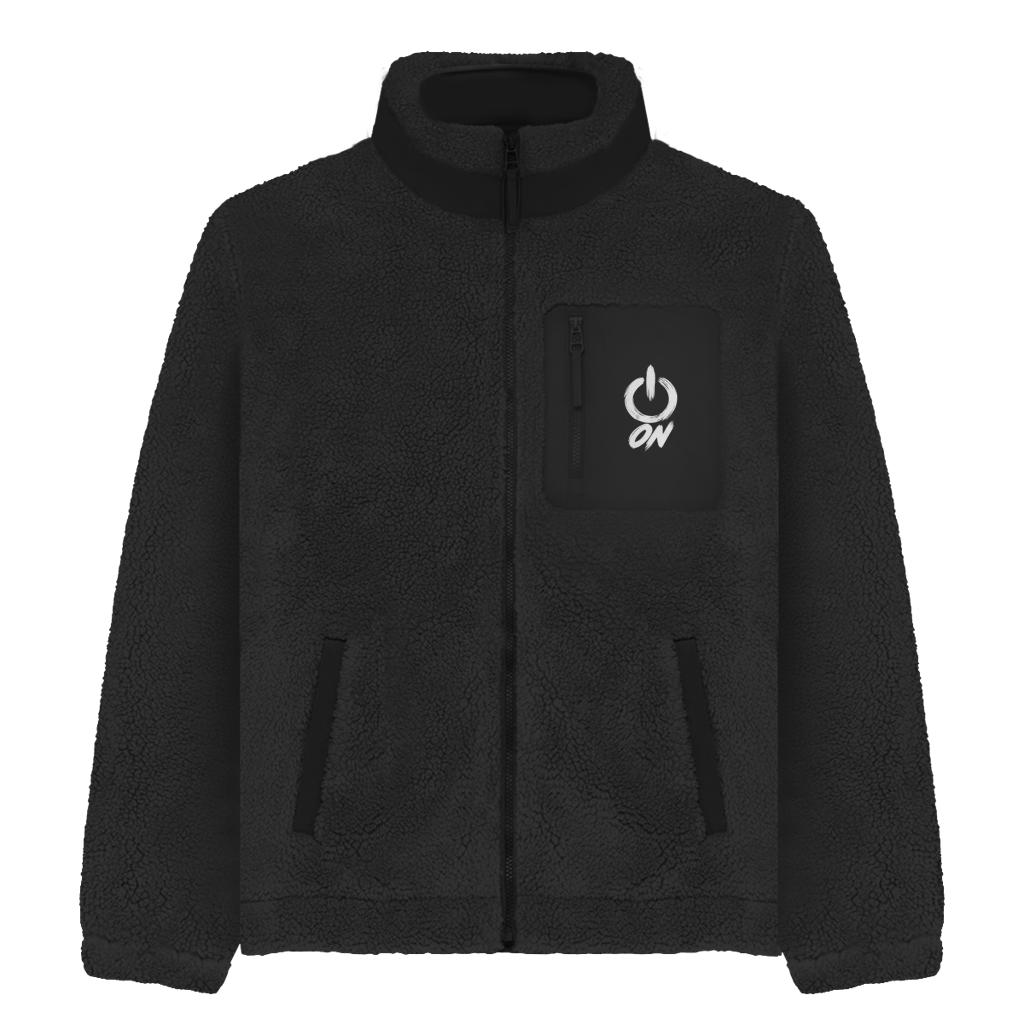 Chill Mode On Sherpa Jacke – Unisex Fleece Jacke mit Statement
