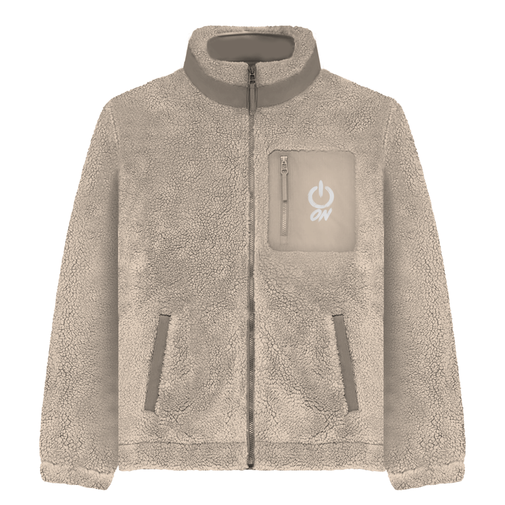 Chill Mode On Sherpa Jacke – Unisex Fleece Jacke mit Statement