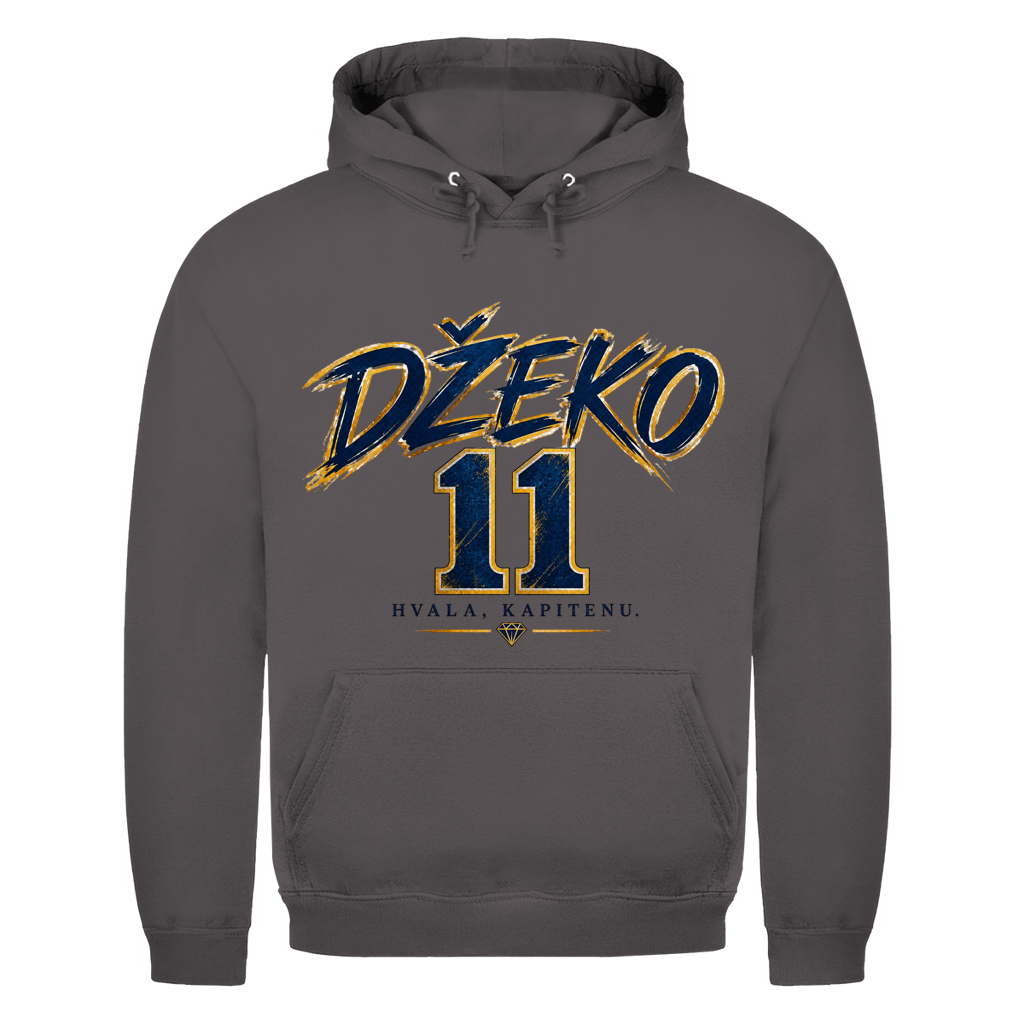 Džeko 11 Herren Hoodie – Hvala Kapitenu | Bosnien Fußball Fan Hoodie