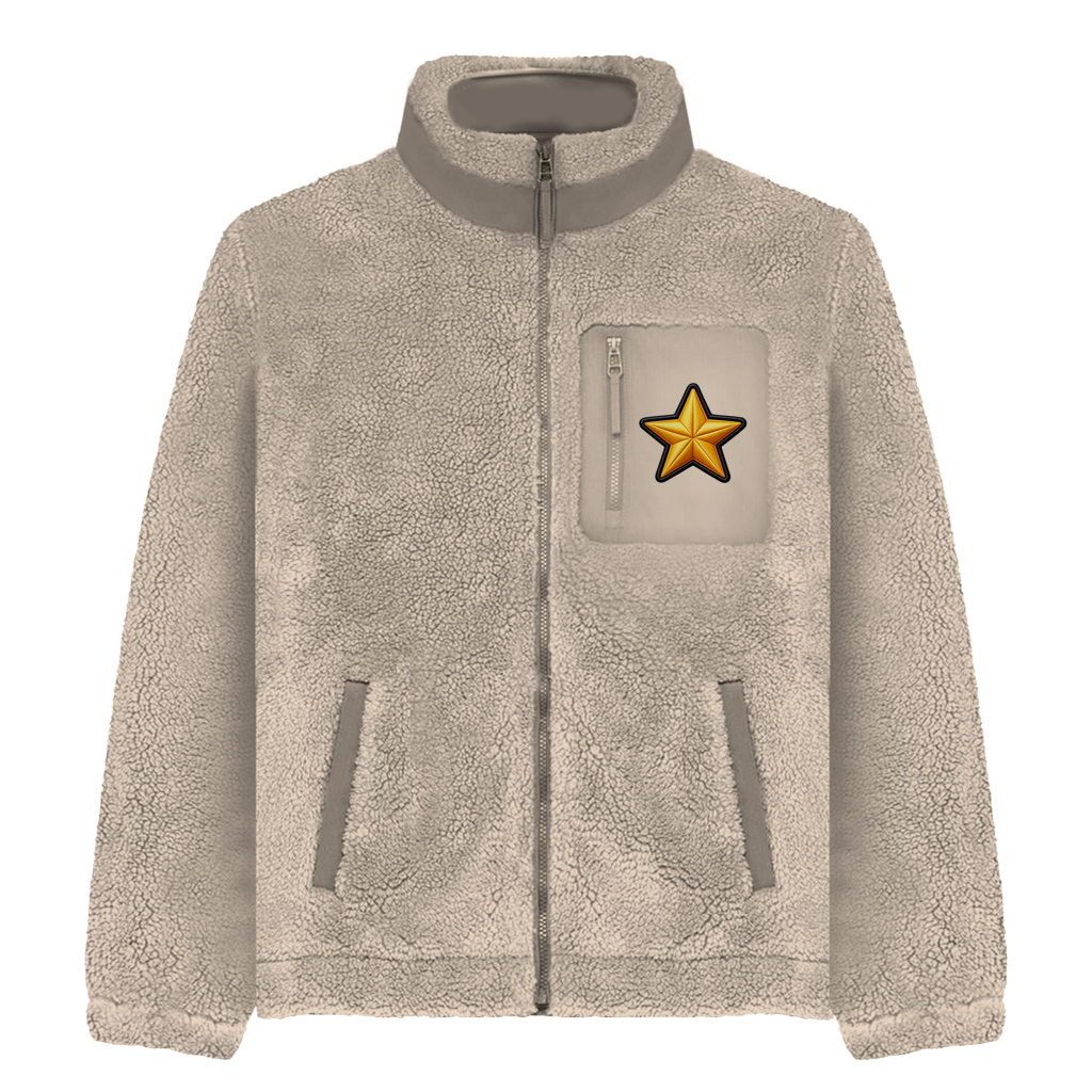 Sherpa Jacke Stern – Unisex Fleece Jacke mit Motiv | Cozy & Warm