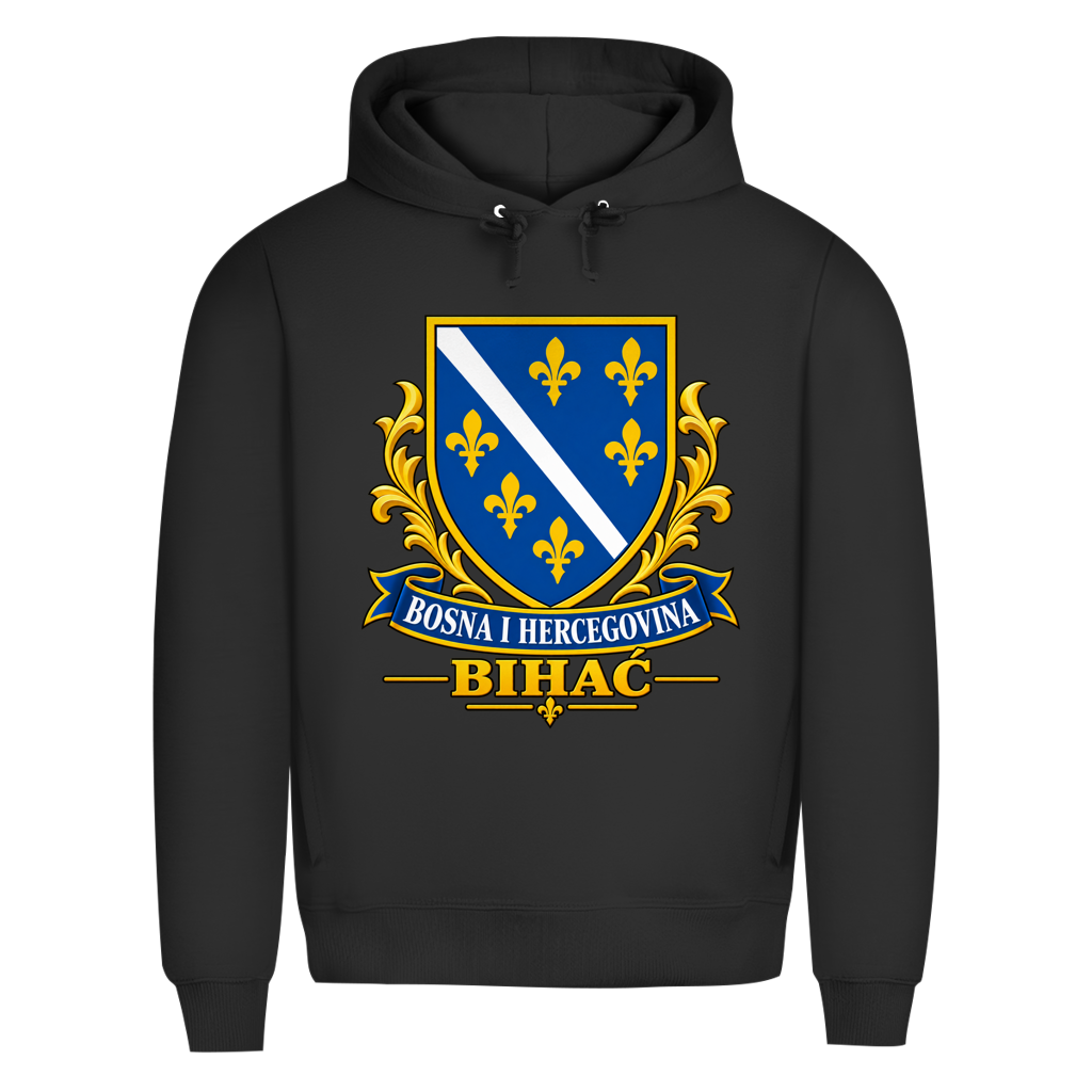 Herren Premium Bio Hoodie Bosanski Grb Bihac