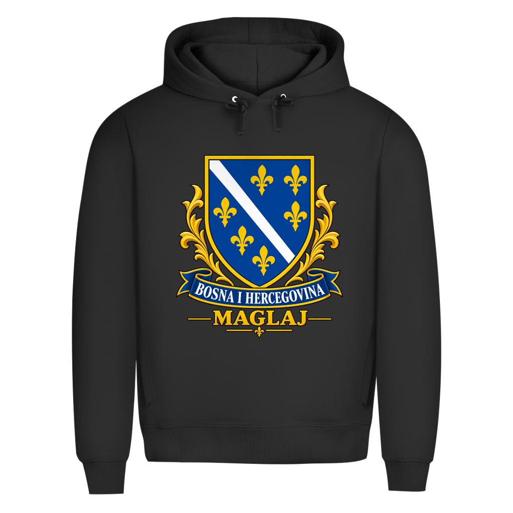 Herren Premium Bio Hoodie Bosanski Grb Maglaj