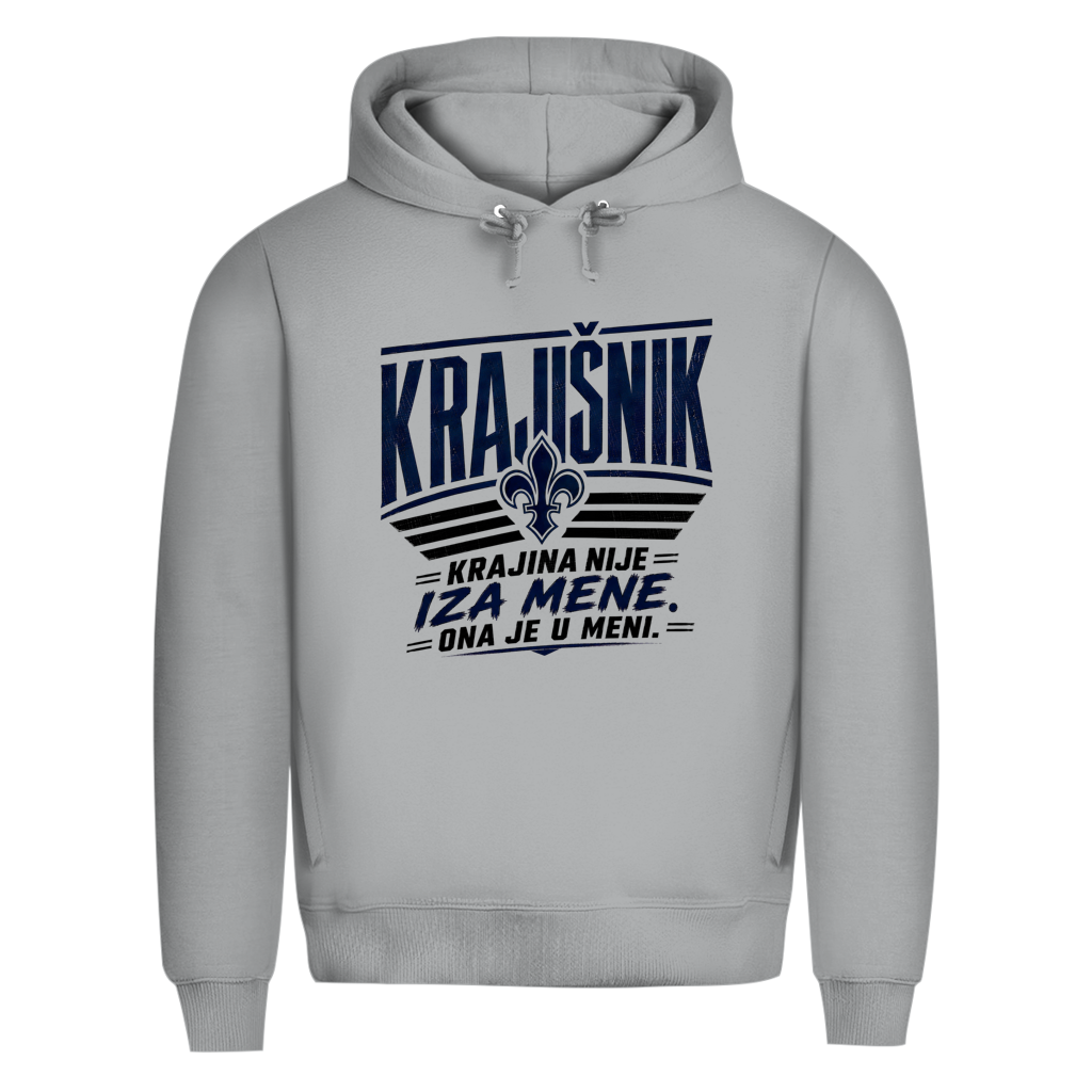KRAJIŠNIK Herren Premium Bio Hoodie - Krajina nije iza mene ona je u meni