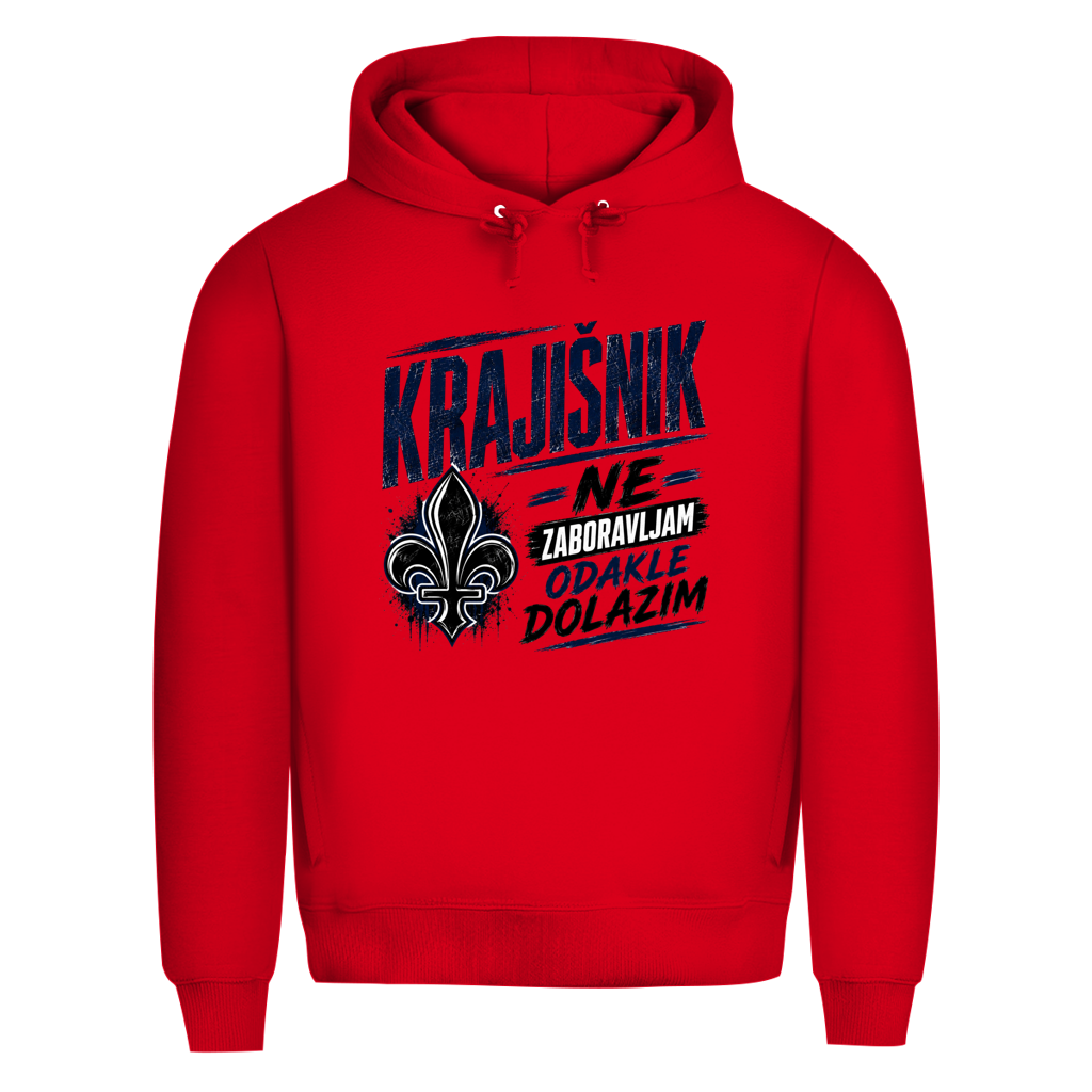 KRAJIŠNIK Herren Premium Bio Hoodie - Ne zaboravljam odakle dolazim