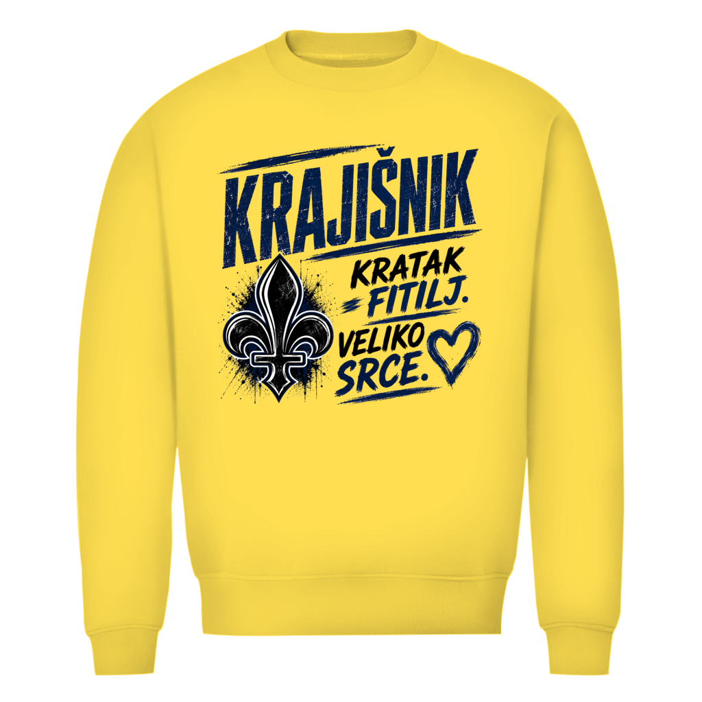 Krajisnik Herren Premium Bio Sweatshirt Kratak Fitilj Veliko Srce