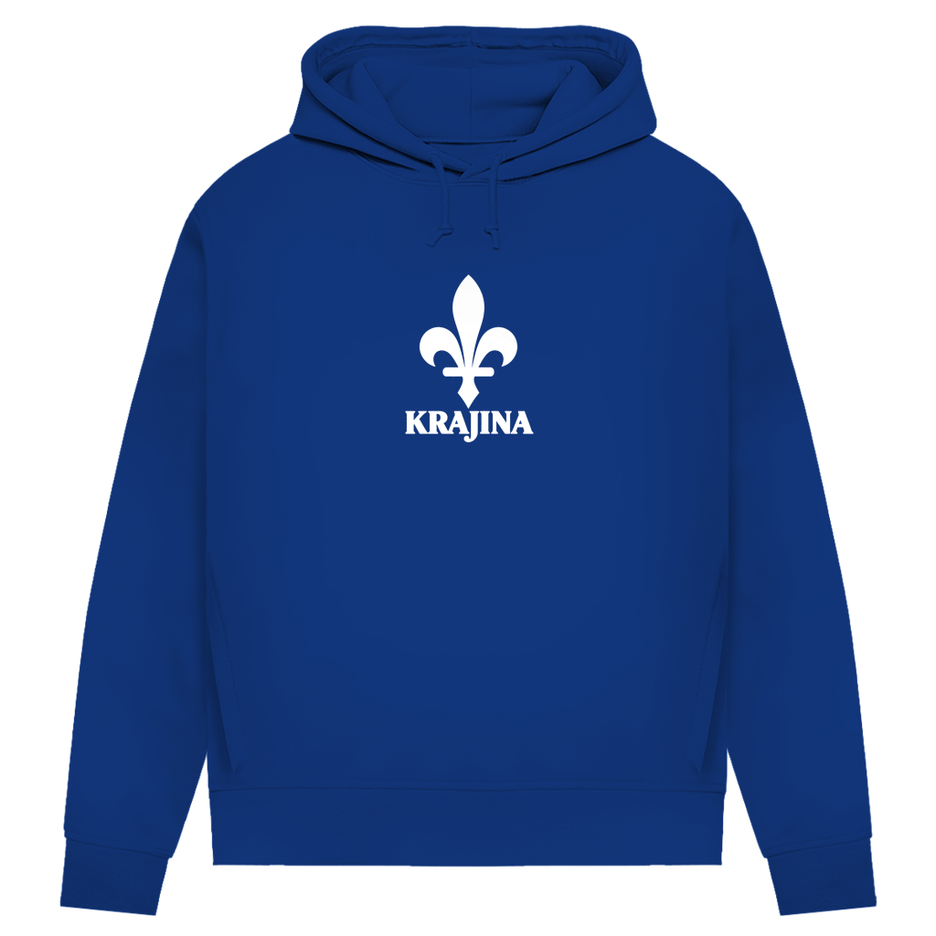 Krajina Damen Premium Bio Hoodie – Bosnische Lilie Weiß