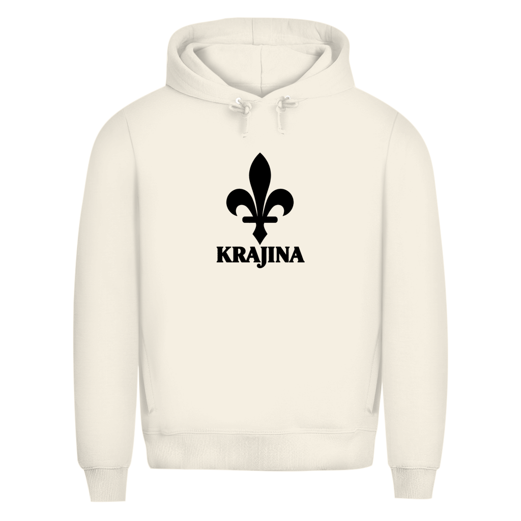 Krajina Herren Premium Bio Hoodie – Bosanski ljiljan crni