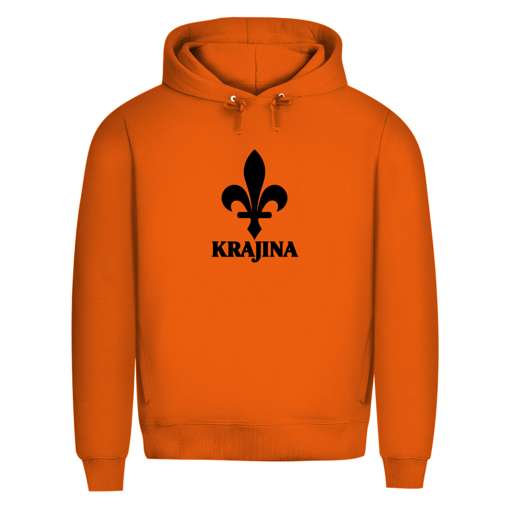 Krajina Herren Premium Bio Hoodie – Bosanski ljiljan crni