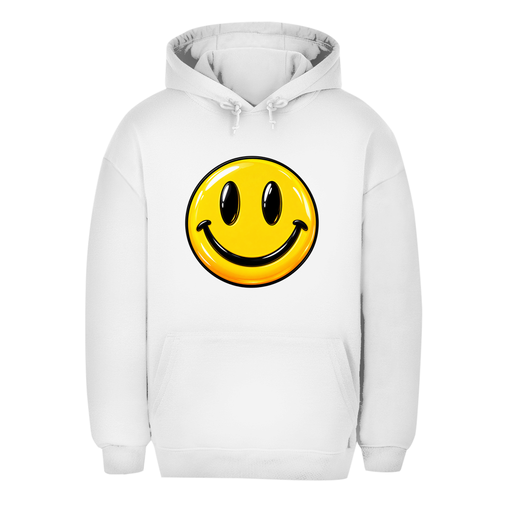 Unisex Oversize dukserica – Smiley | Happy Vibes dukserica sa kapuljačom i velikim motivom