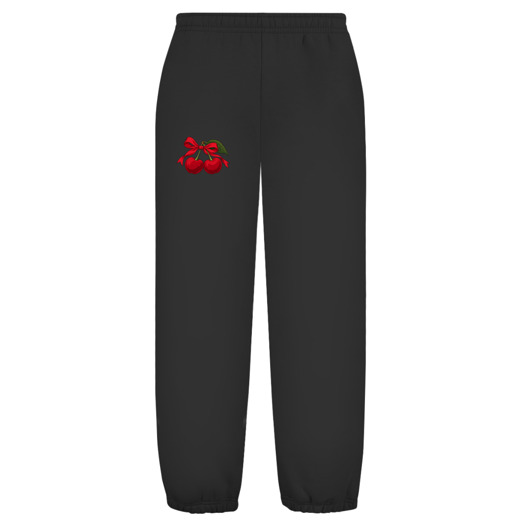 Oversize plišane trenerke – Cherry Vibes | Uniseks donji dio trenerke