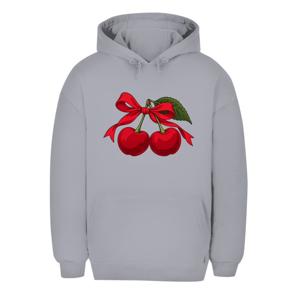 Unisex prevelika dukserica – Cherry Vibes | Dukserica sa kapuljačom i motivom trešnje