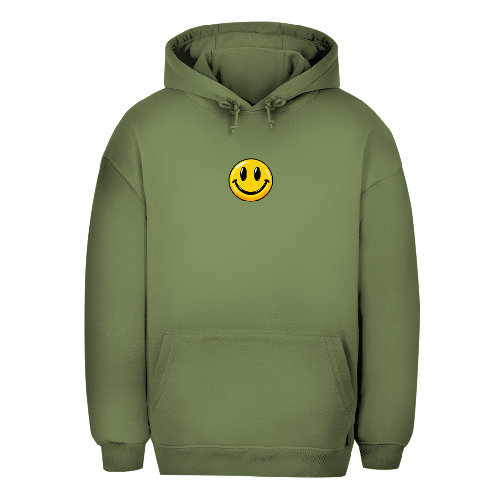 Unisex oversize dukserica – Smiley | Happy Vibes dukserica sa kapuljačom, mali motiv