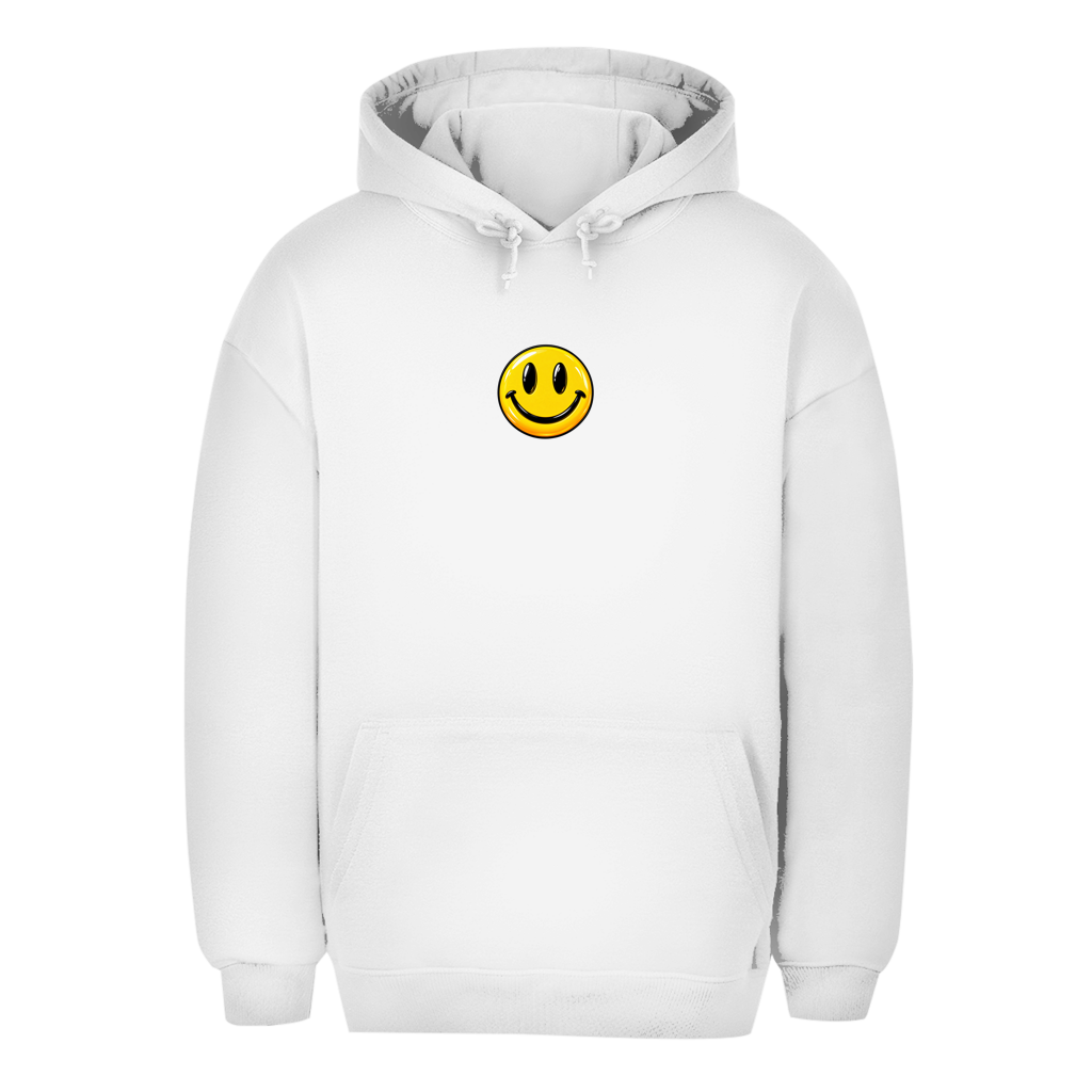 Unisex oversize dukserica – Smiley | Happy Vibes dukserica sa kapuljačom, mali motiv