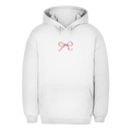 Unisex Oversize hudica – Crvena mašna | Hoodie sa malim motivom mašne