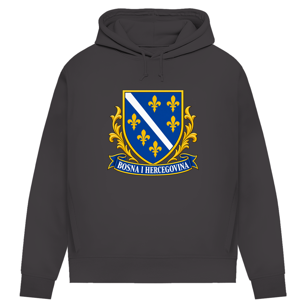 Ženski premium organski hoodie – Bosna i Hercegovina | Grb Bosne