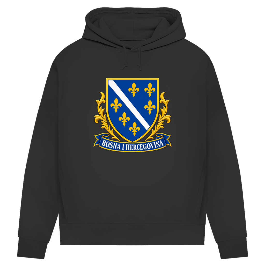 Ženski premium organski hoodie – Bosna i Hercegovina | Grb Bosne