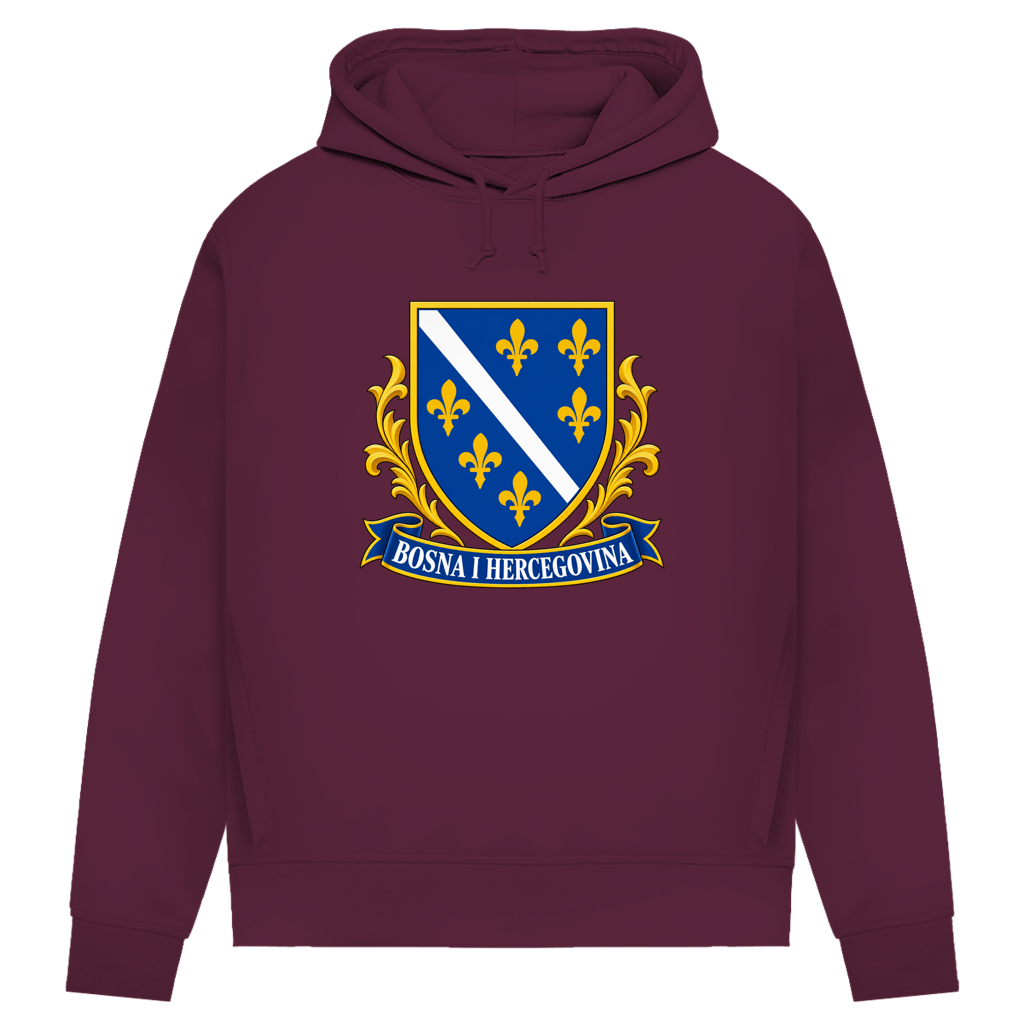 Ženski premium organski hoodie – Bosna i Hercegovina | Grb Bosne