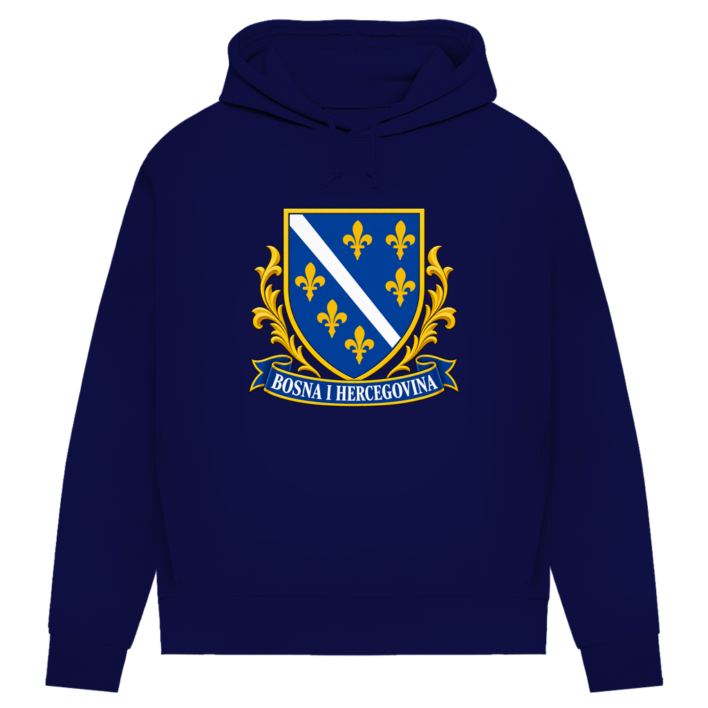 Ženski premium organski hoodie – Bosna i Hercegovina | Grb Bosne