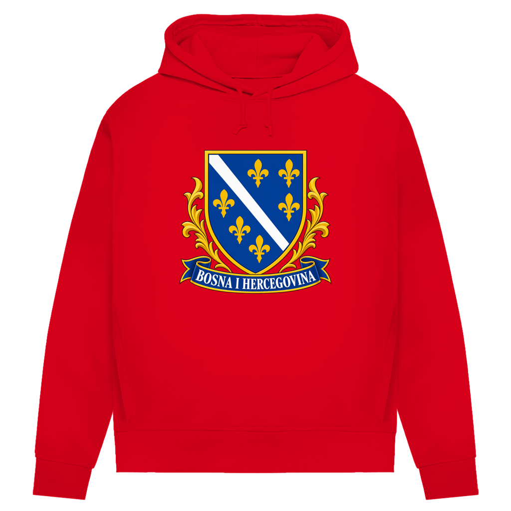 Ženski premium organski hoodie – Bosna i Hercegovina | Grb Bosne