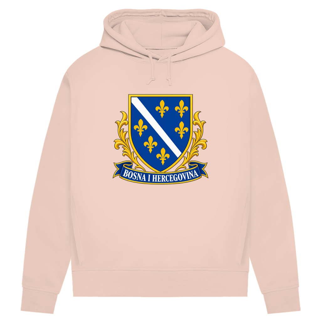 Ženski premium organski hoodie – Bosna i Hercegovina | Grb Bosne