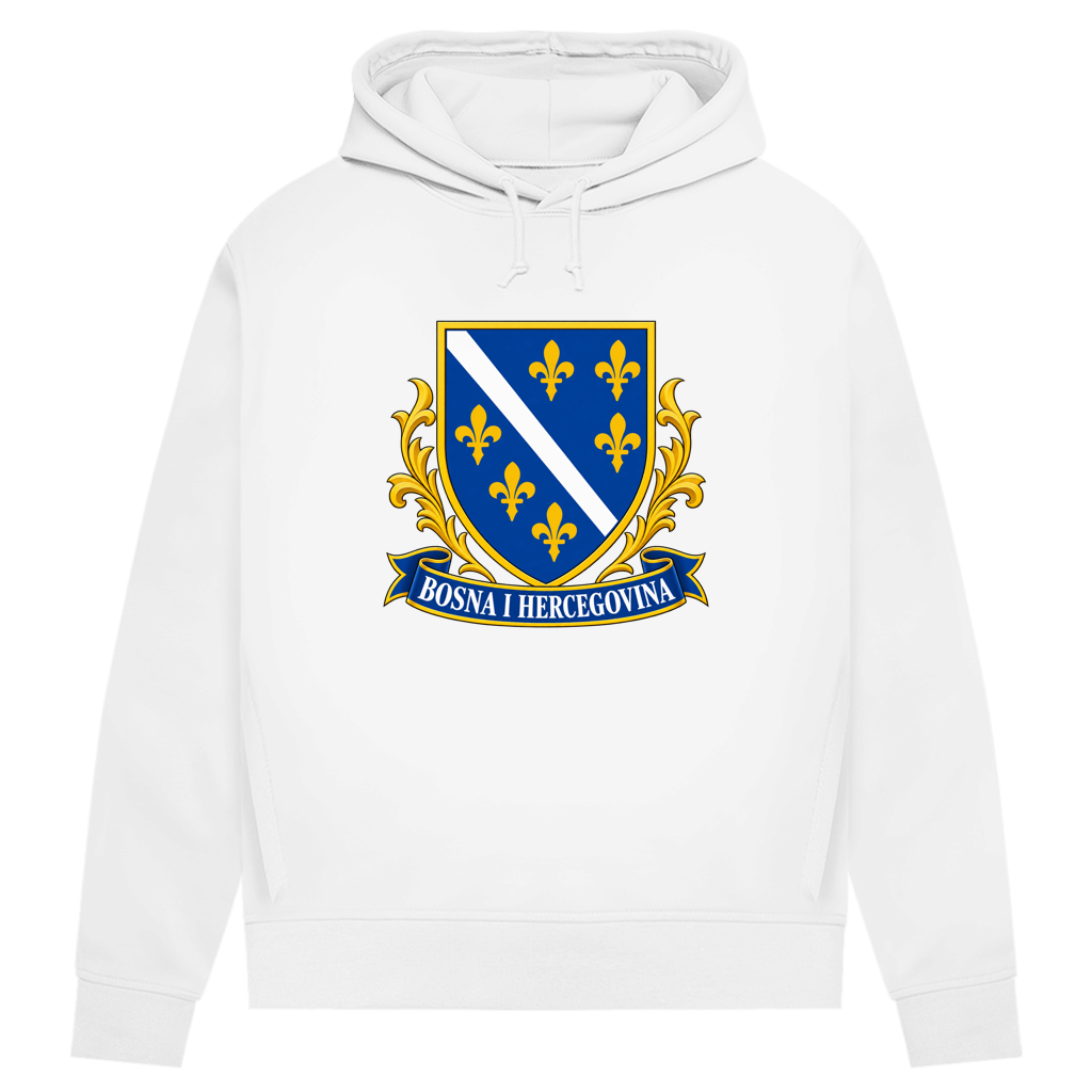 Ženski premium organski hoodie – Bosna i Hercegovina | Grb Bosne