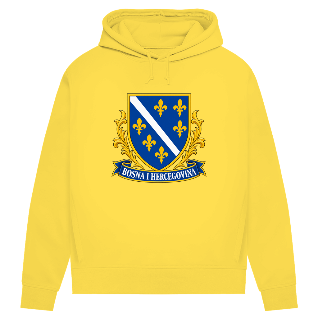 Ženski premium organski hoodie – Bosna i Hercegovina | Grb Bosne