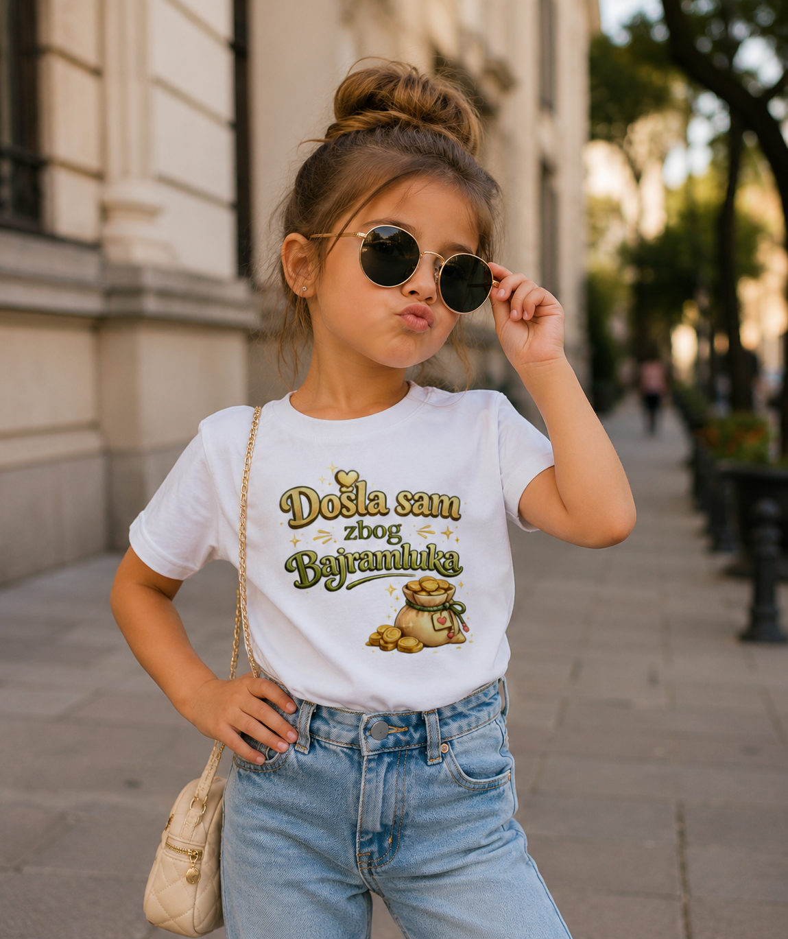 🇧🇦 Dosla sam zbog Bajramluka – Kinder Basic T-Shirt | Eid Shirt