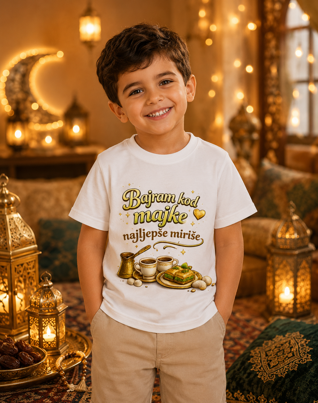 🇧🇦 Dosao sam zbog Bajramluka  – Kinder Basic T-Shirt | Eid Shirt
