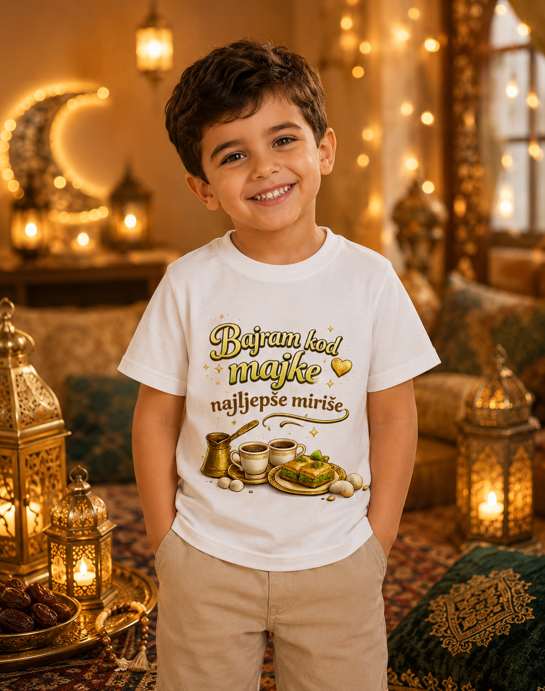 🇧🇦 Dosao sam zbog Bajramluka  – Kinder Basic T-Shirt | Eid Shirt