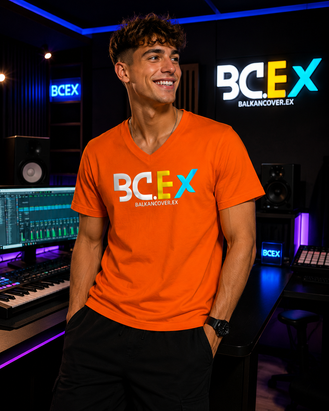Muška Basic V-majica BCEX | Prednja štampa