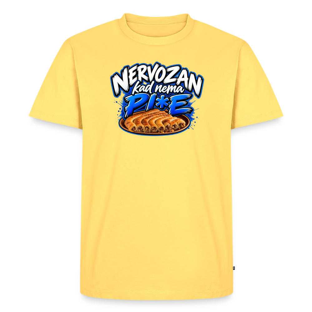 Männer Premium T-Shirt - Pastellgelb