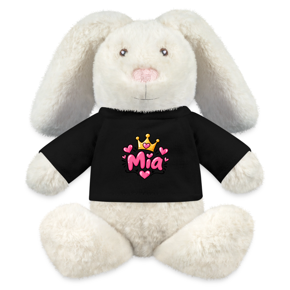 MiniFeet® RecycelHase® Creme MIA – Personalisierbar mit Namen & Design - Schwarz