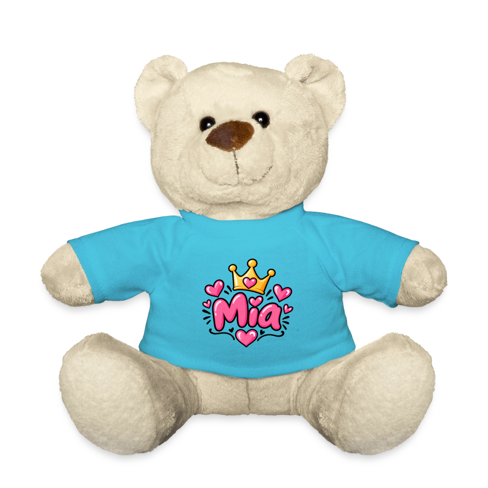 Teddy MIA– Personalisierbar mit Namen & Design - Atollblau
