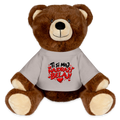 Ti si moj najdrazi belaj Kuschelteddy MiniFeet® – Nachhaltiger Teddybär mit Herz-Design - Taupe