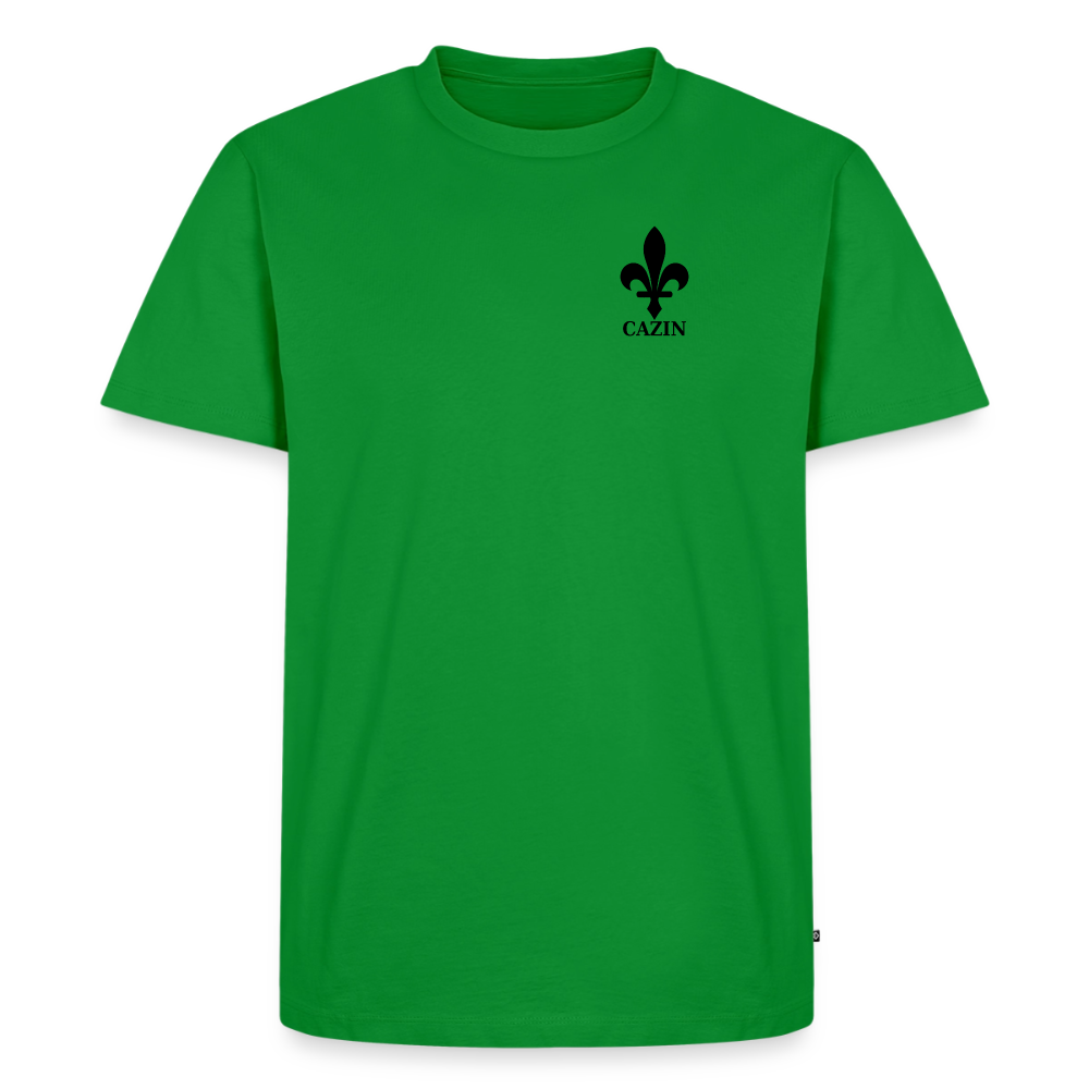 CAZIN Premium T-Shirt Herren – Bosnische Lilie | Left-Chest-Print - Grün