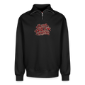 Relaxed Unisex Organic Half Zip Sweatshirt – Ludo srce opijeno - Schwarz