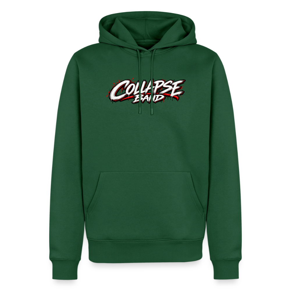 Männer Premium Hoodie - Collapse band red style - Flaschengrün