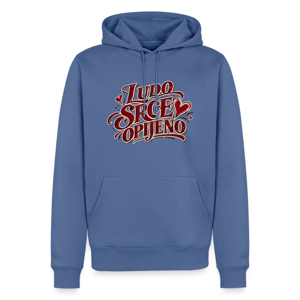Männer Premium Hoodie - ludo srce opijeno - Taubenblau