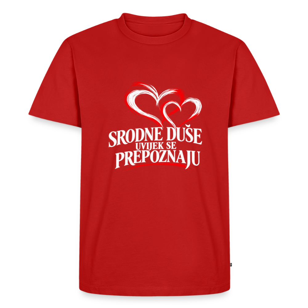 Männer Premium T-Shirt - Srodne duse uvijek se prepoznaju - Rot