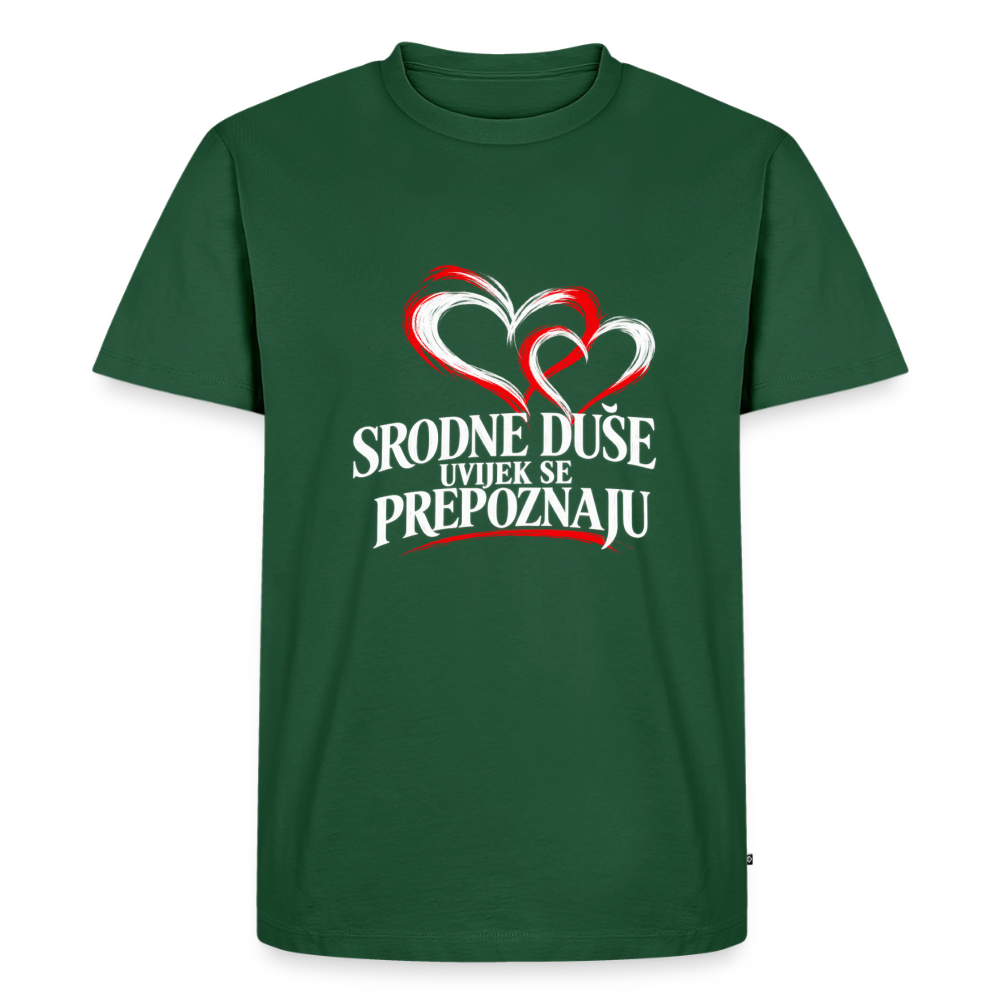 Männer Premium T-Shirt - Srodne duse uvijek se prepoznaju - Flaschengrün