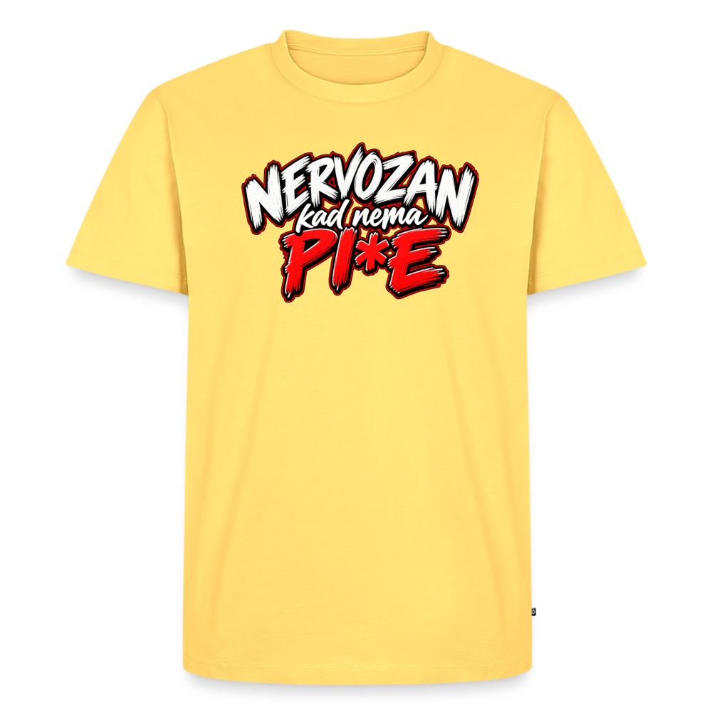 Männer Premium T-Shirt - Pastellgelb