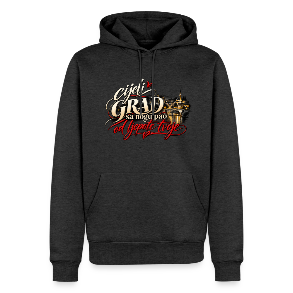 Männer Premium Hoodie - cijeli grad sa nogu pao od ljepote tvoje - Anthrazit meliert